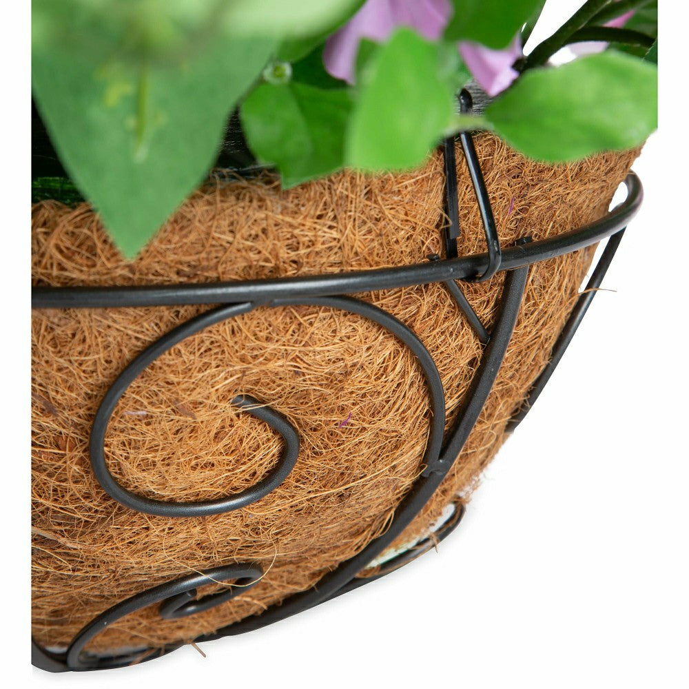 Plow & Hearth Faux Petunia Hanging Basket