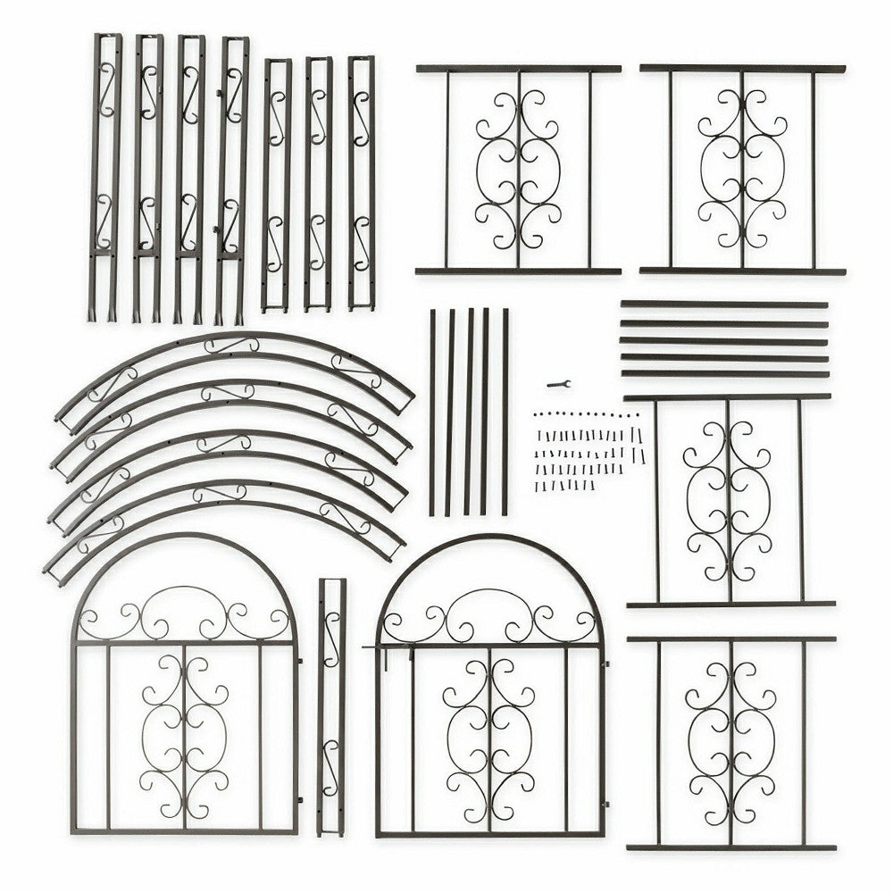 Plow & Hearth Iron Montebello Arbor with Gate
