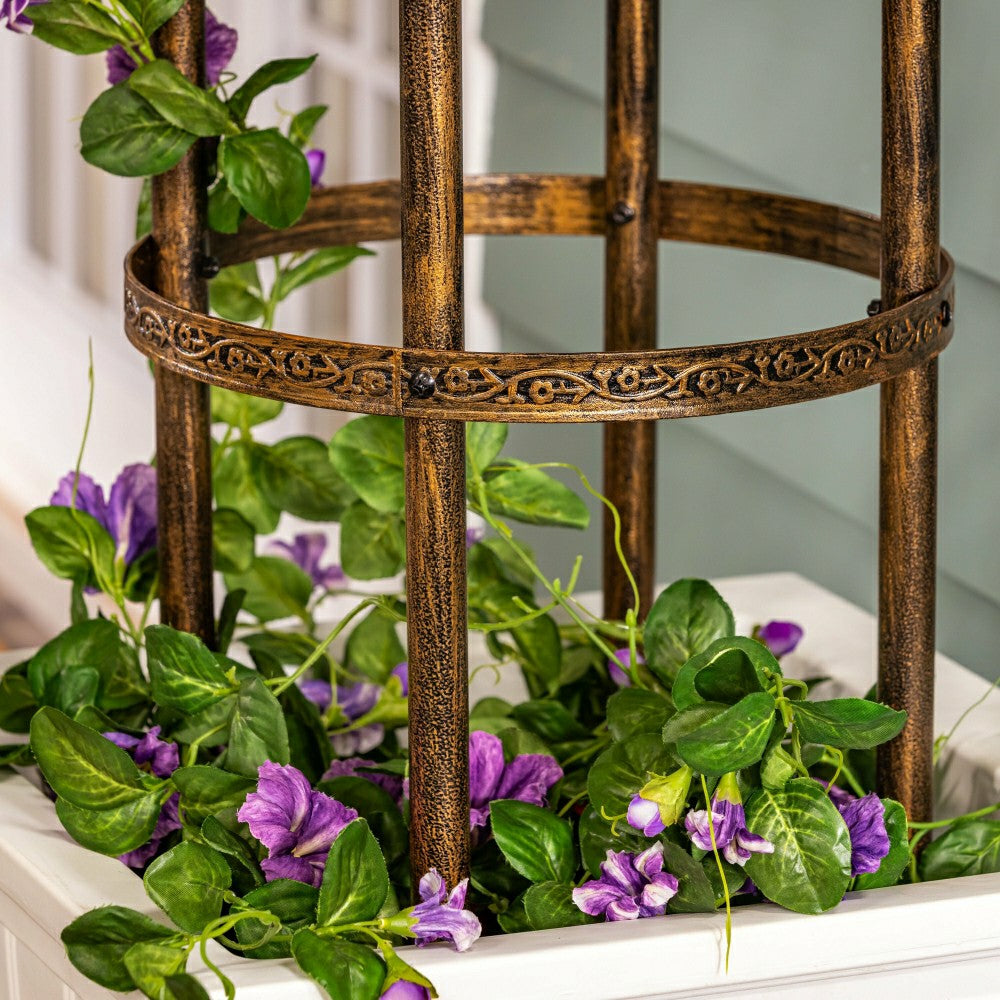 Plow & Hearth 5' Powder-Coated Steel Garden Obelisk