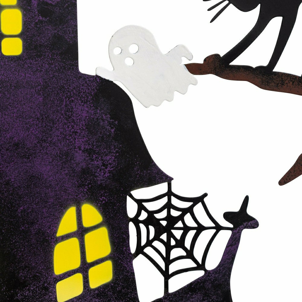 Plow & Hearth Metal Halloween Trellises In Witch And Haunted House Designs
