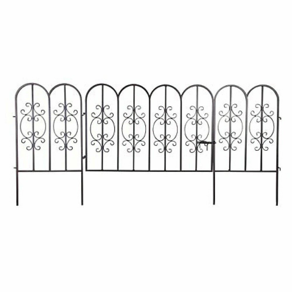 Plow & Hearth Montebello Iron Garden Fencing with Gate
