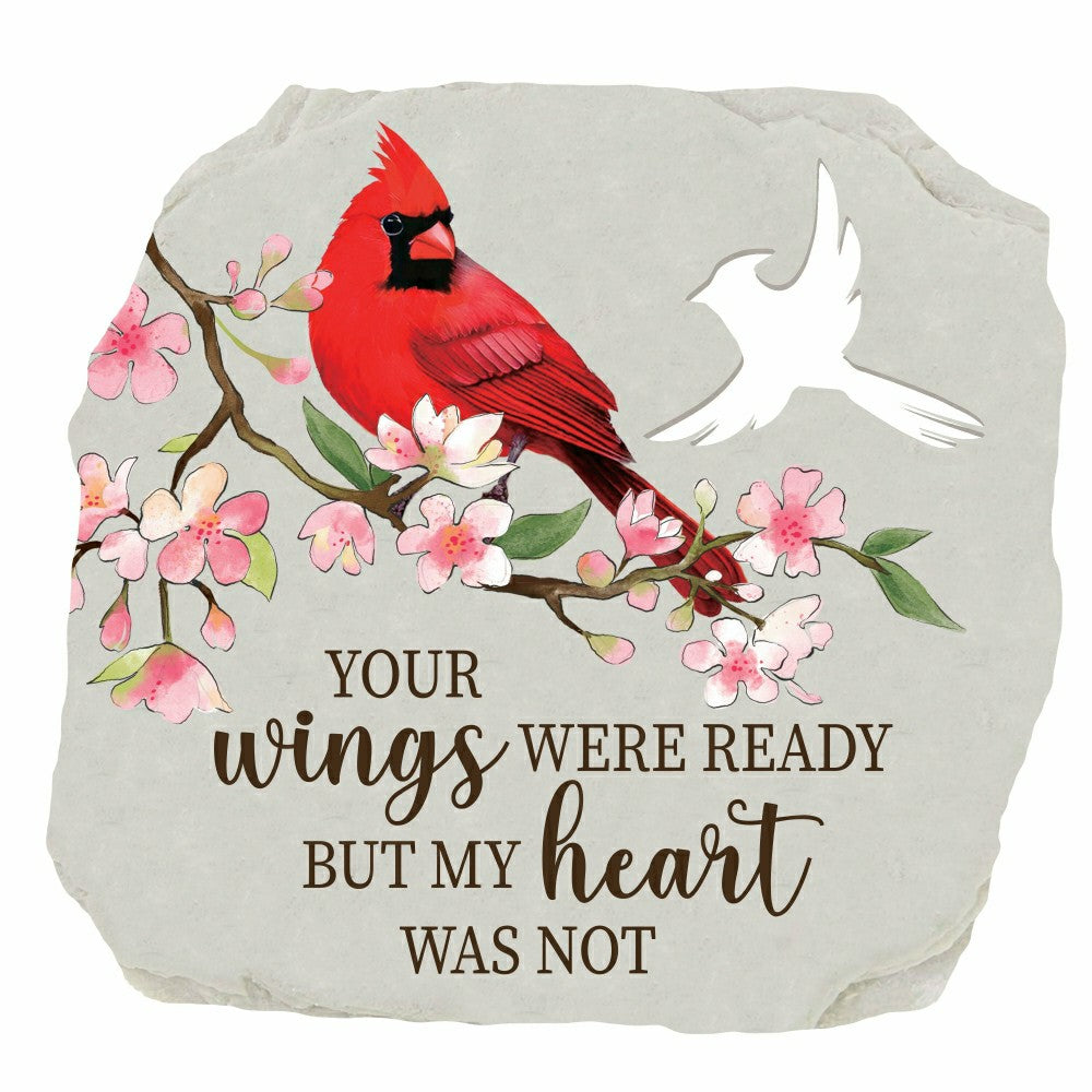 Plow & Hearth Memorial Garden Stone, Cut Out Square Cardinal