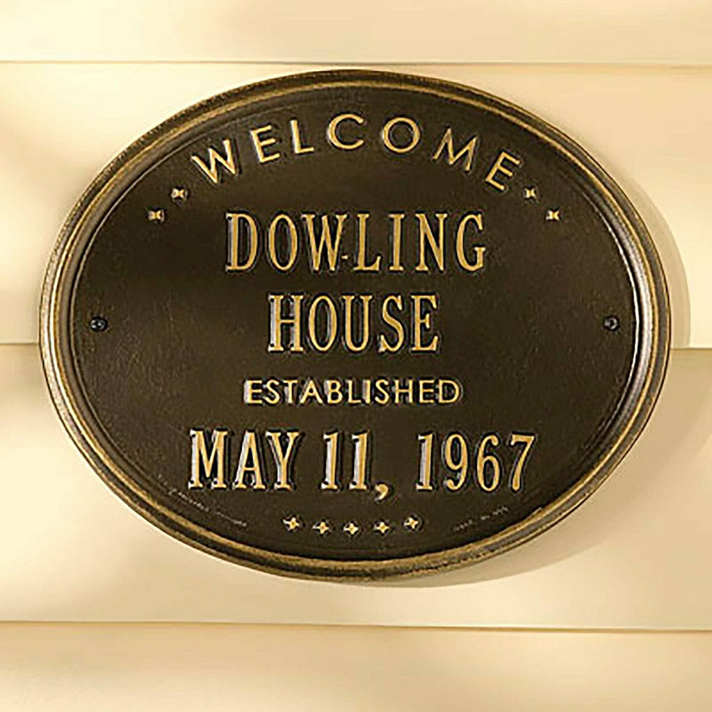 Plow & Hearth Personalized Oval House Sign