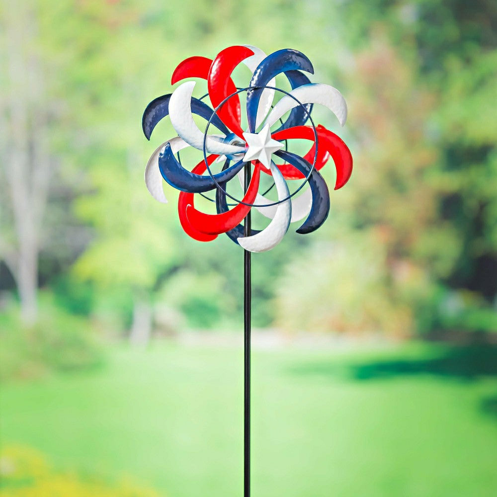 Plow & Hearth Red, White and Blue Wind Spinner