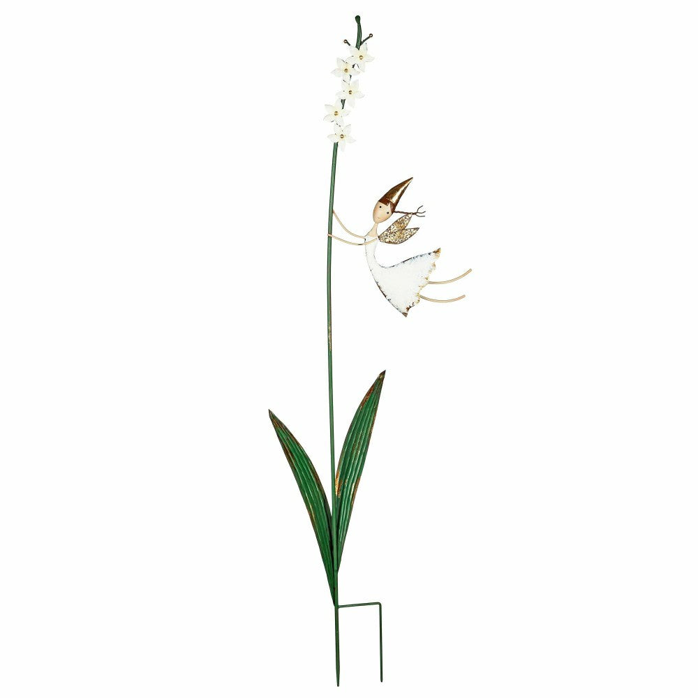 Plow & Hearth Cream Storybook Fairy Metal Stake
