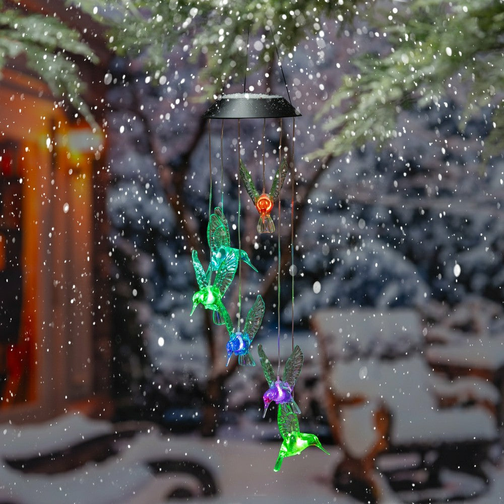 Plow & Hearth Mobile Solar Mobile Green Hummingbird