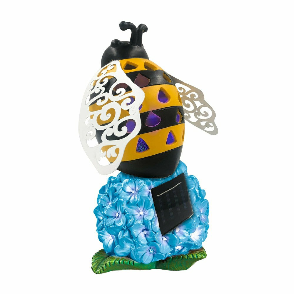 Plow & Hearth Bee Solar Bug Zapper Garden Statue