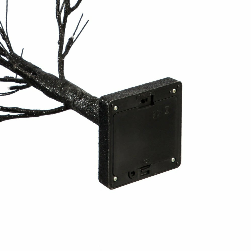 Plow & Hearth 19"H LED Halloween Glittered Tree