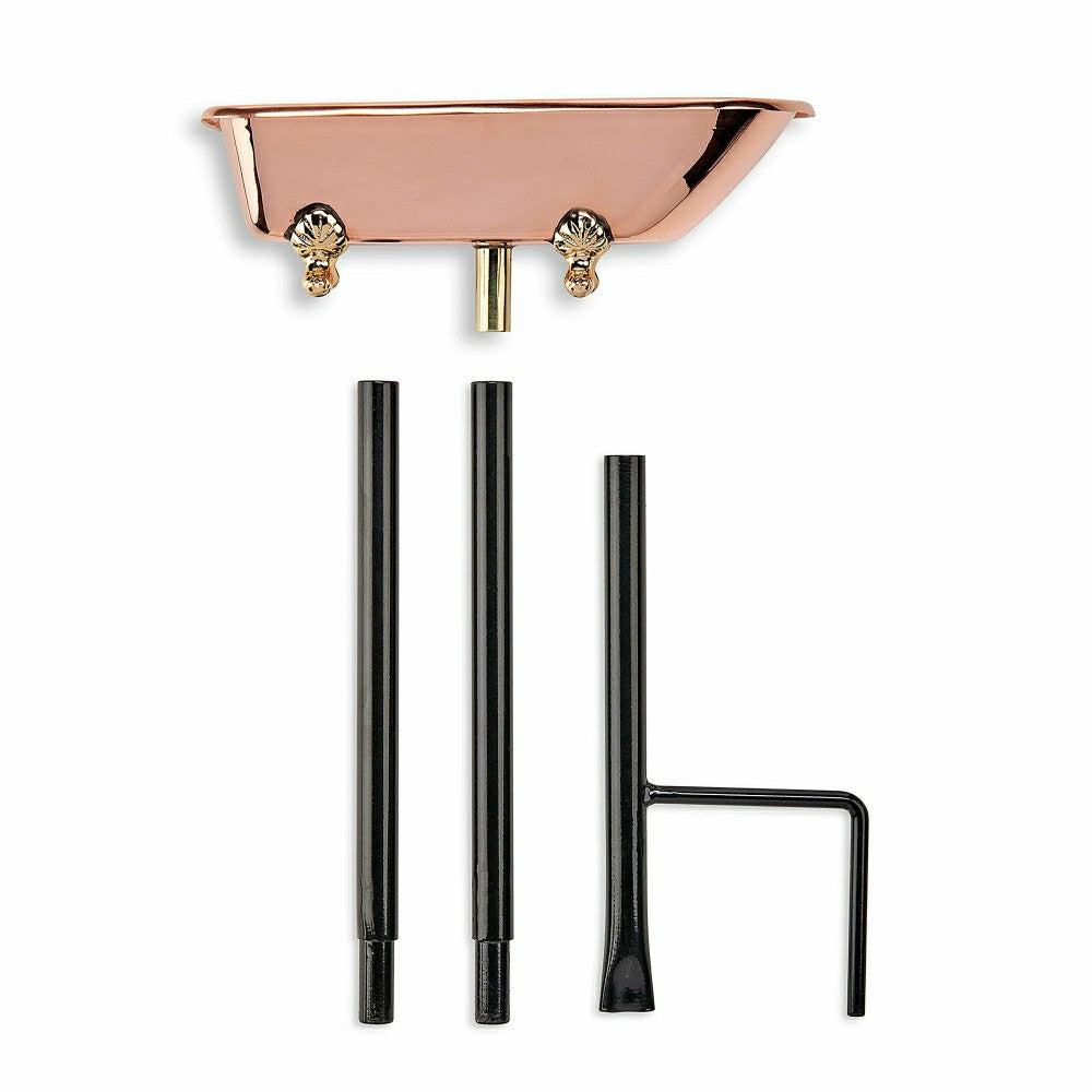 Plow & Hearth Splish Splash Birdbath, Polished Copper