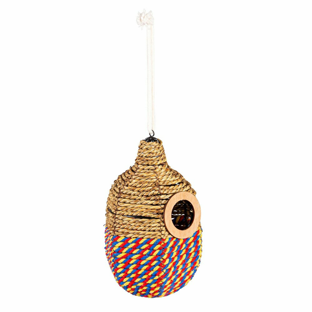 Plow & Hearth Natural Woven Seagrass Birdhouses, Set of 3