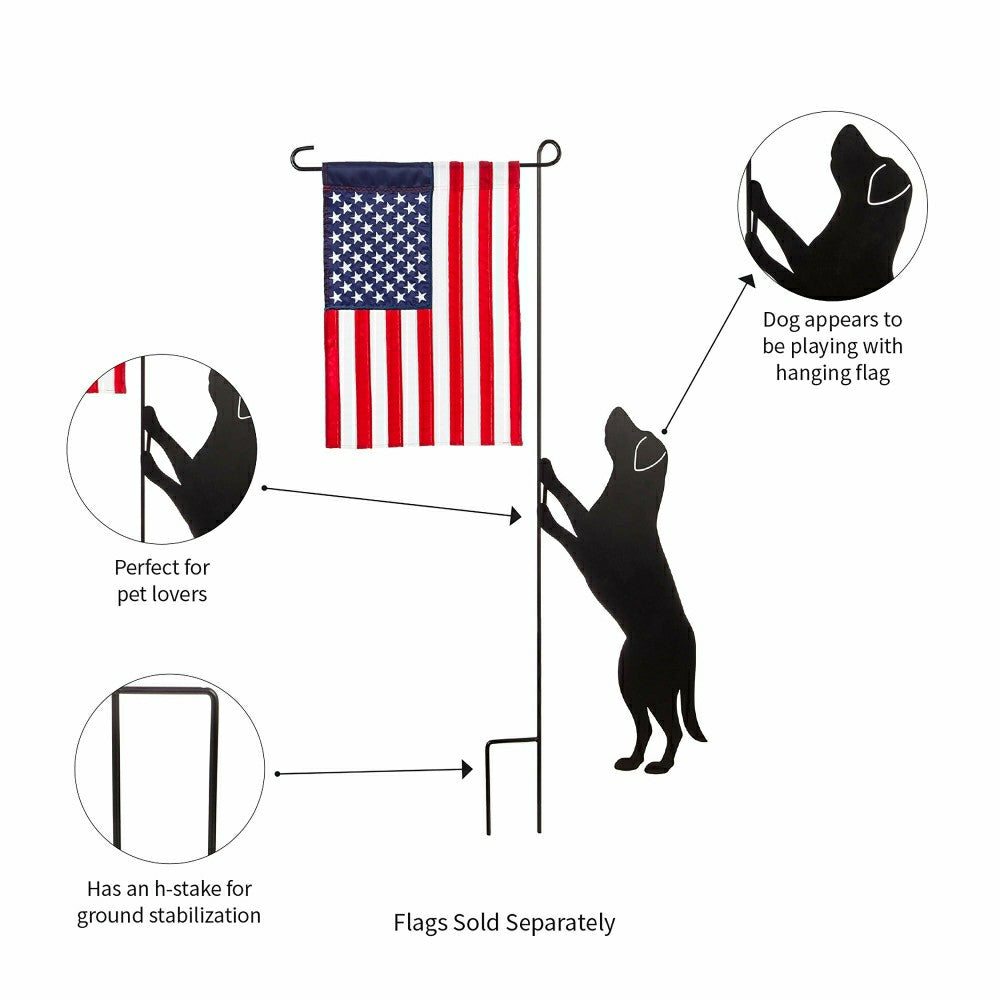 Plow & Hearth Dog Garden Flag Stand, KD