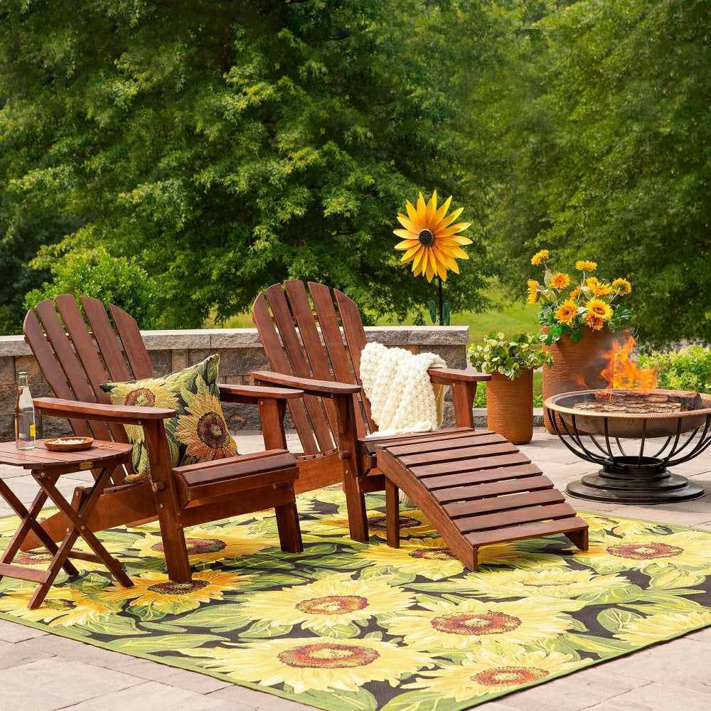 Plow & Hearth Wooden Adirondack Ottoman