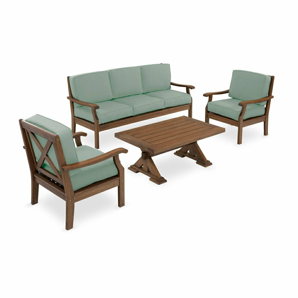 Plow & Hearth Sofa Set: Sofa, Chairs, & 2 Tables