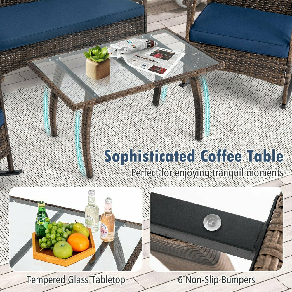 Plow & Hearth Outdoor Wicker Rocking Set
