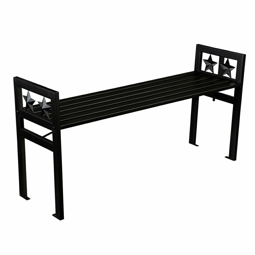 Plow & Hearth Metal Star Backless Bench