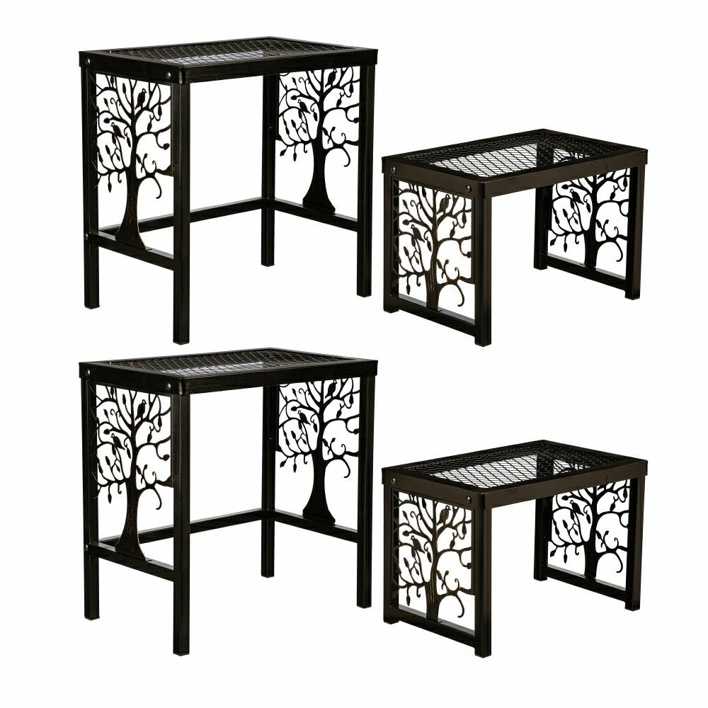 Plow & Hearth Tree of Life Plant Stand Set of 4