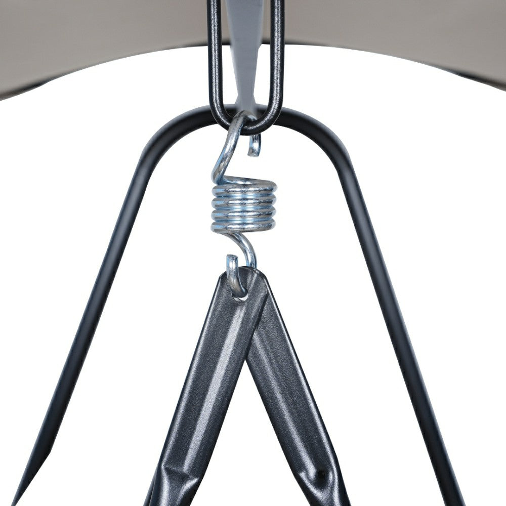 Plow & Hearth East Green Parker Patio Swing with Canopy Stand