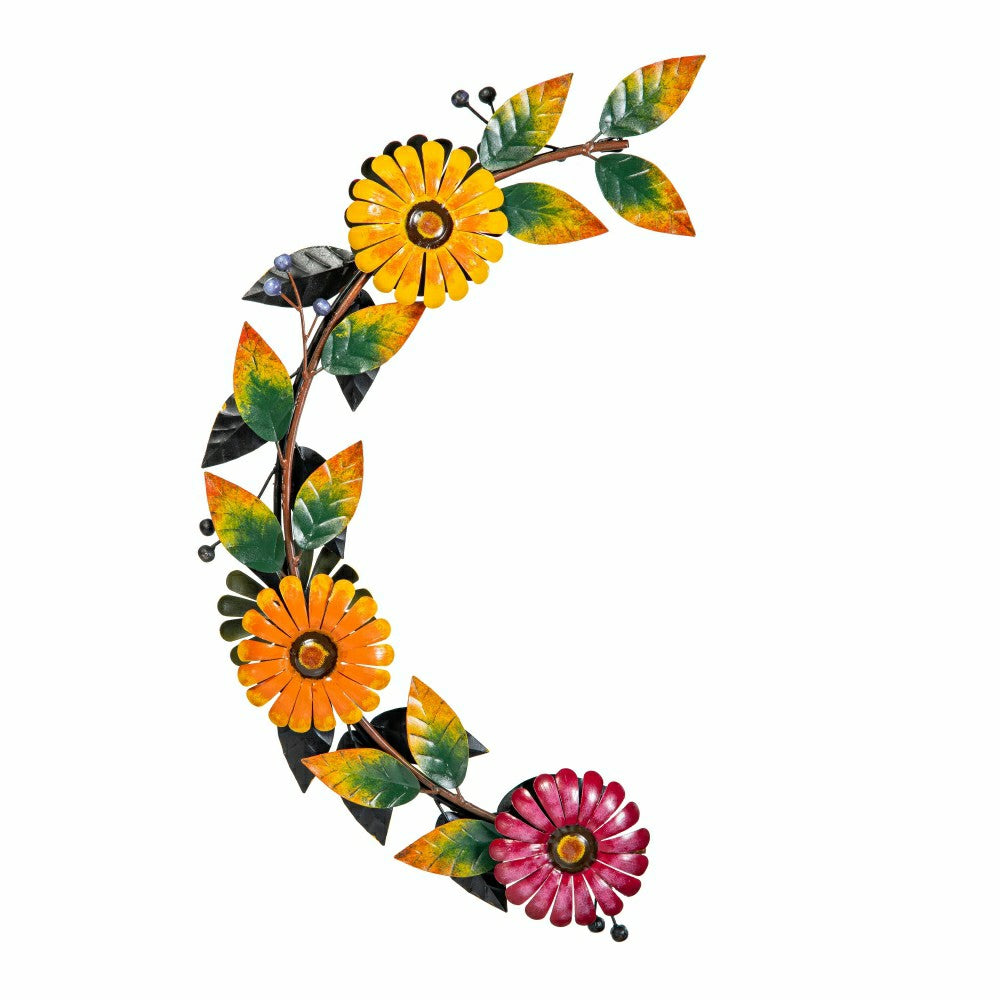 Plow & Hearth Colorful Floral Wreath