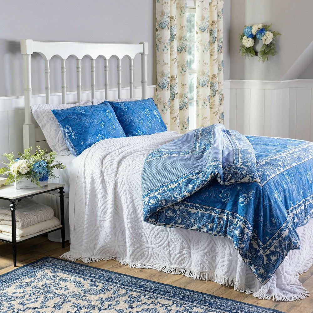 Plow & Hearth Porcelain Rose Pillow Cover