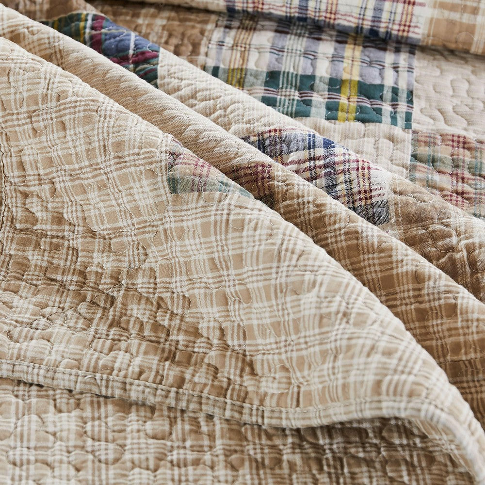 Plow & Hearth Sarah Cotton Quilted Reversible Bedding Set, King