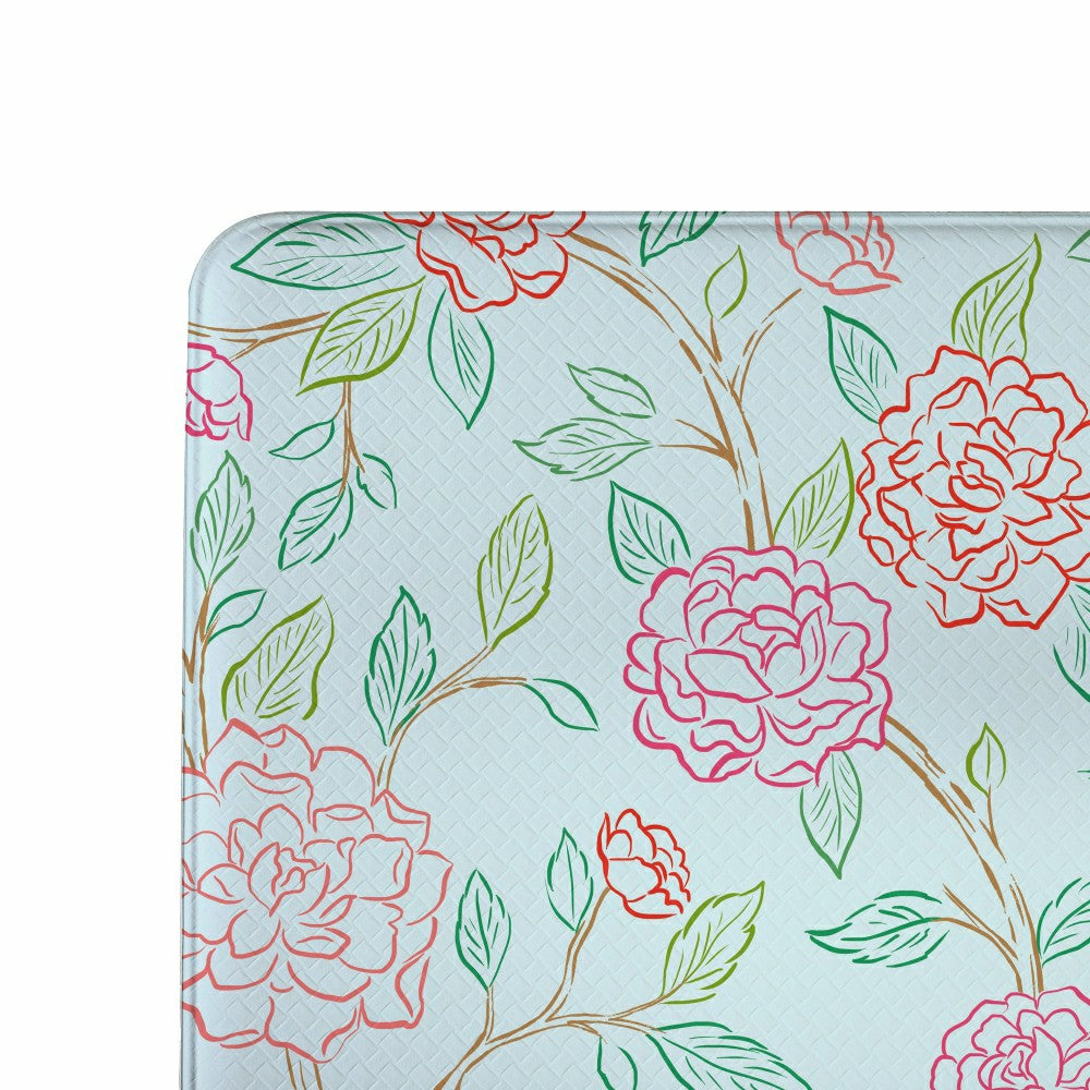 Plow & Hearth EG Studio Home Coordinates Roses Anti-Fatigue Mat, 30"x18"