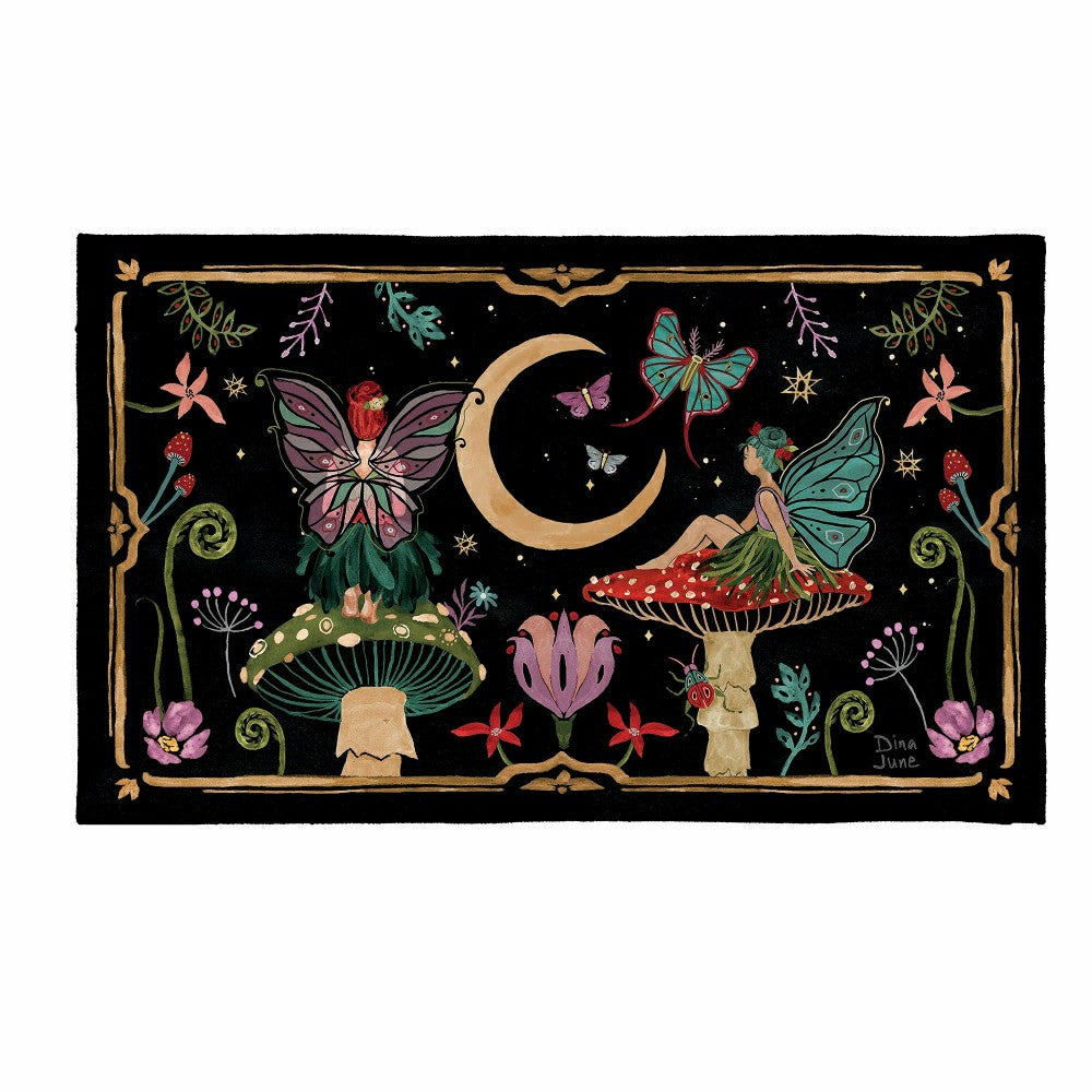 Plow & Hearth Fairy Wonderland Washable Indoor/ Outdoor Mat
