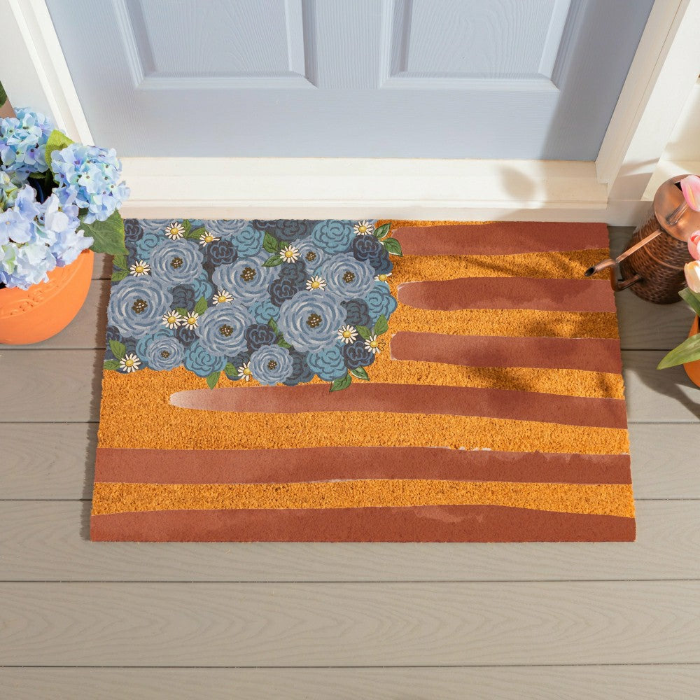 Plow & Hearth American Classic Flag, Coir Mat 36"x24"