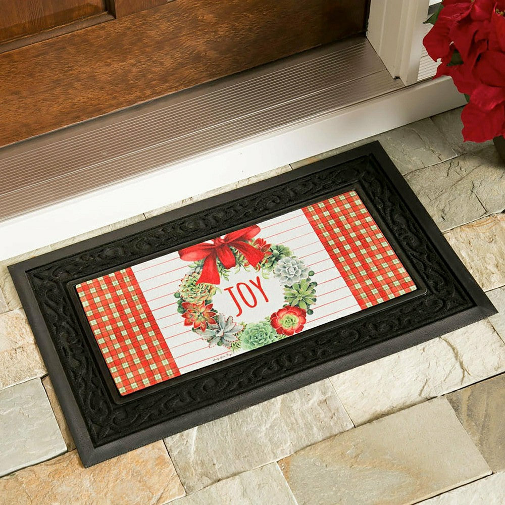 Plow & Hearth Tray, Sassafras Mat Black Scroll Black Scroll