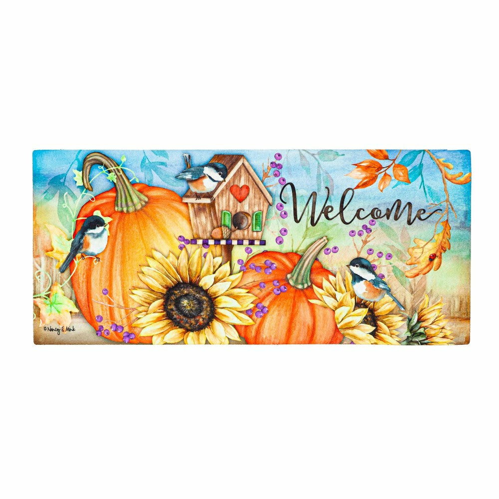 Plow & Hearth Autumn Greetings Sassafras Switch Mat