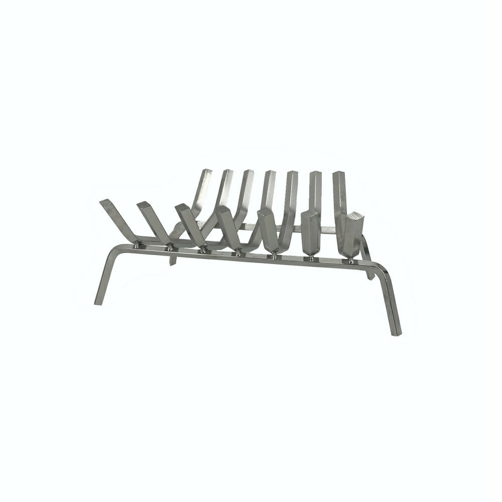 Plow & Hearth Fireplace Grate 7 Bars, 1 1/8" Diamond Stock, Stainless Steel Finish