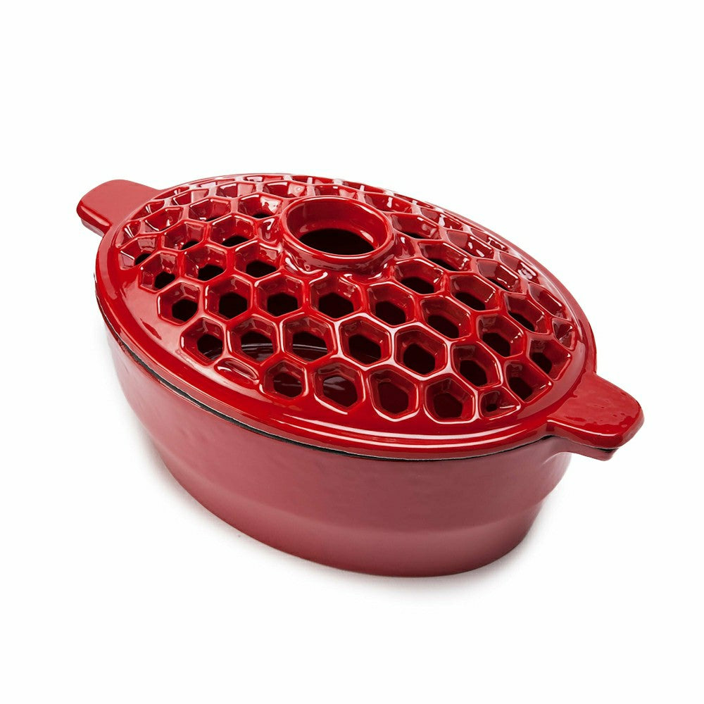 Plow & Hearth 2.3 QT. Cast Iron Lattice Wood Stove Steamer