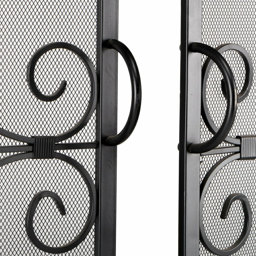 Plow & Hearth Small Crest Fireplace Screen With Doors
