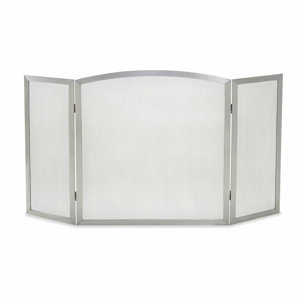 Plow & Hearth Stainless Steel Newport Tri-Folding Fireplace Screen