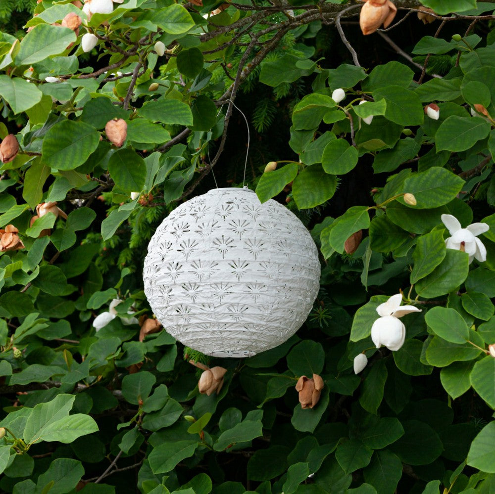 Plow & Hearth Soji Stella - Deco Globe - 12" Solar Lantern