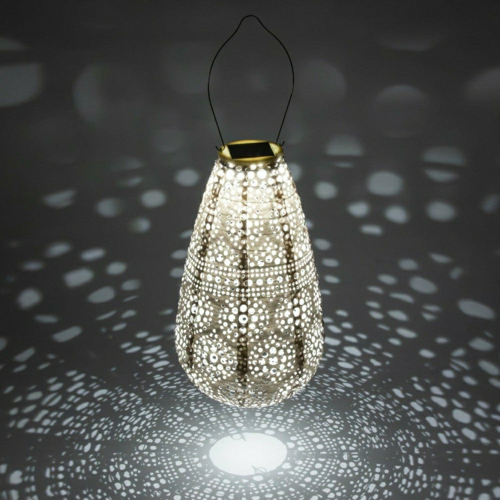 Plow & Hearth Soji Stella - Teardrop Blossom - 14" Solar Lantern