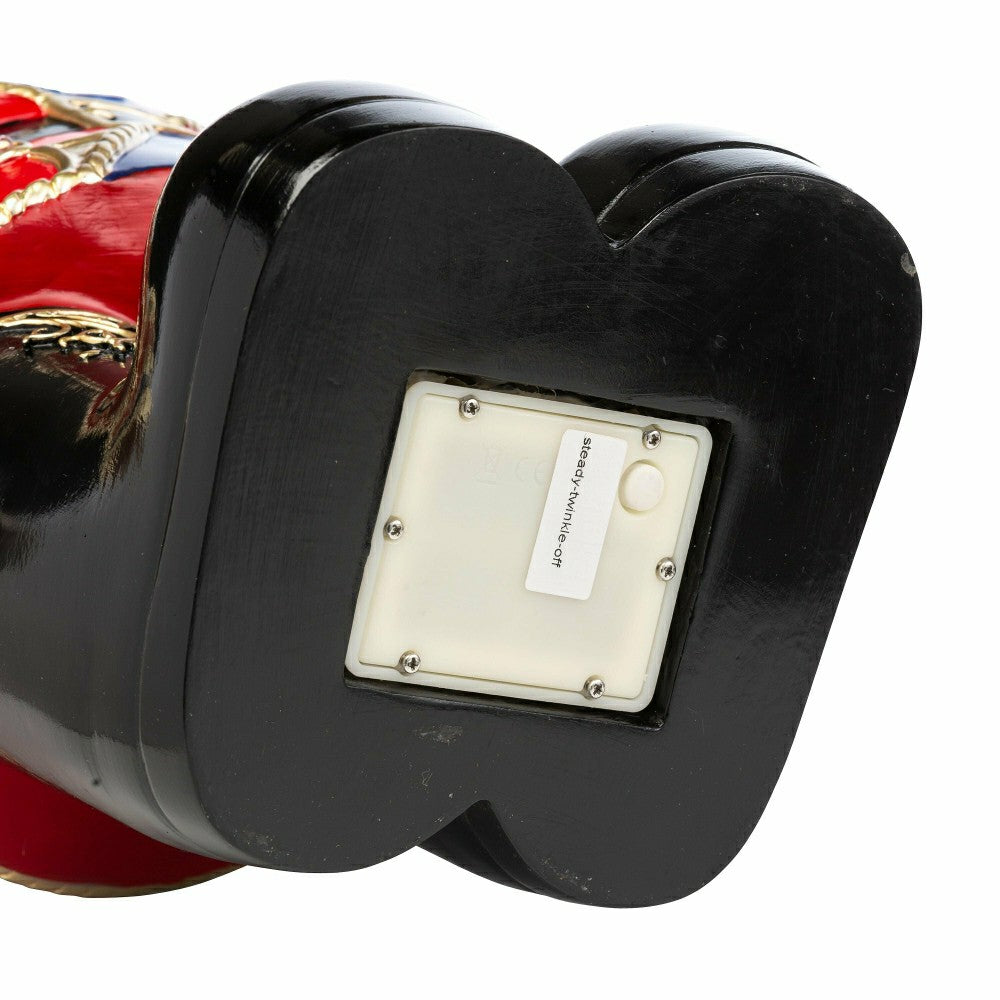 Plow & Hearth Indoor/Outdoor Lighted Nutcracker Shorty Statue