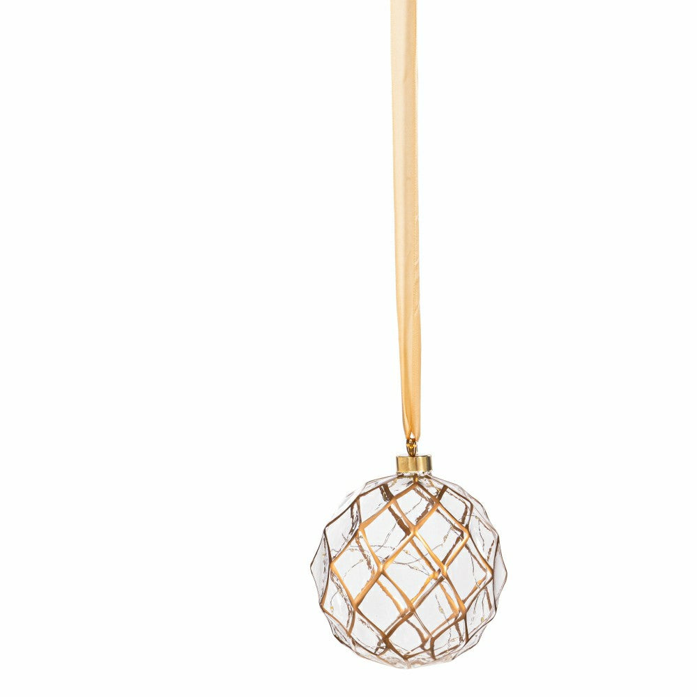 Plow & Hearth Micro LED Silver Ball Indoor Outdoor Decorative Hanging Light, Warm Wh