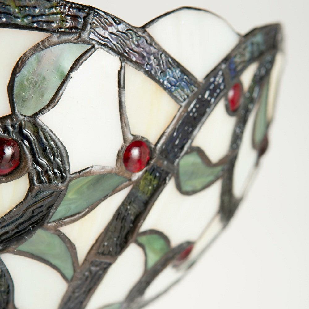 Plow & Hearth Red Jewels Stained Glass Floor Lamp