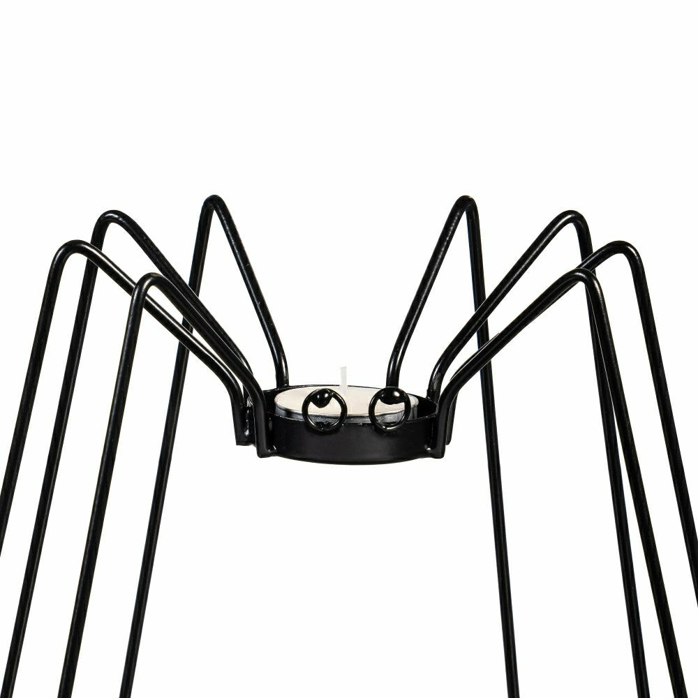 Plow & Hearth Haunted House Spider Metal Candle Holder Set