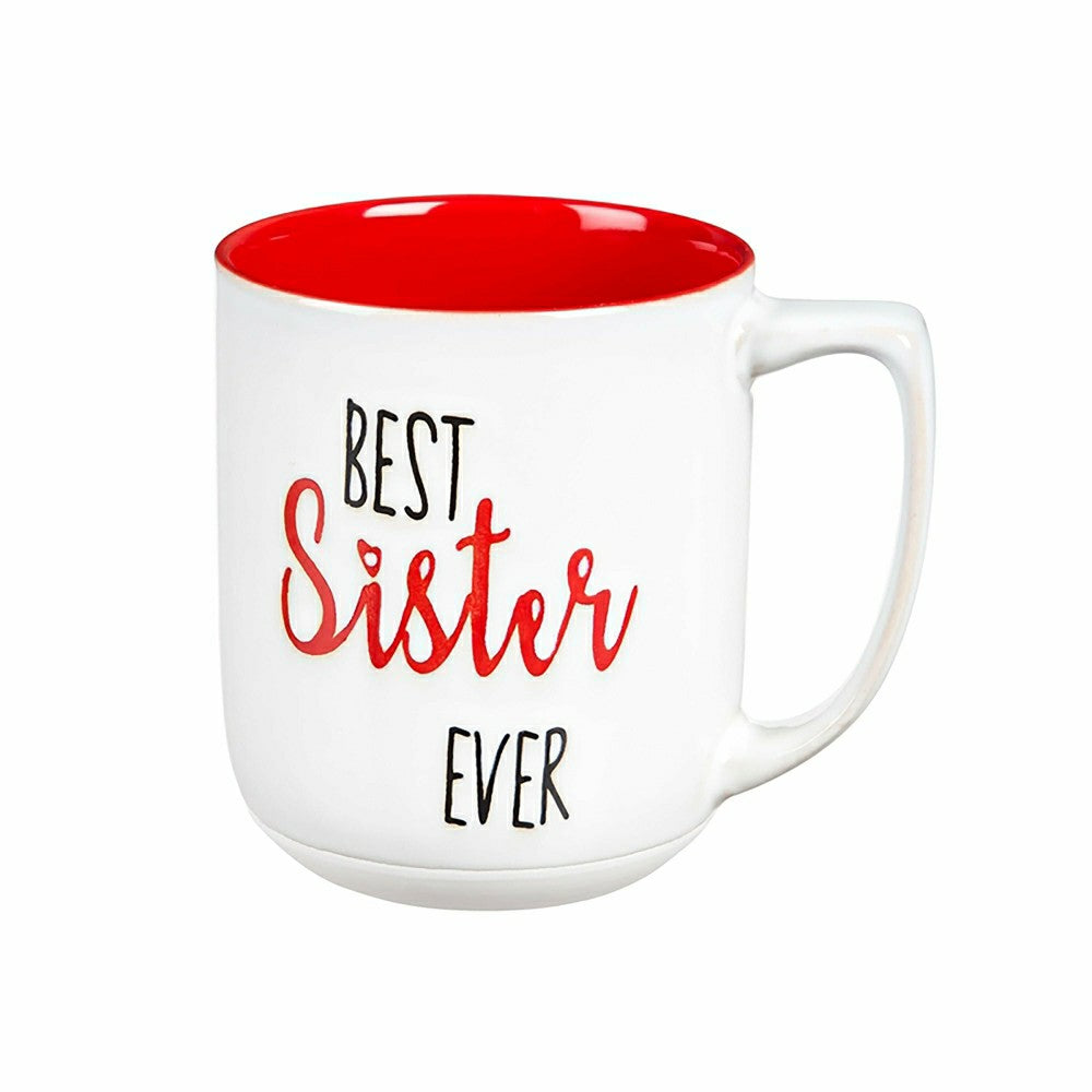 Plow & Hearth Ceramic Cup, 14 OZ, Best Sister Ever