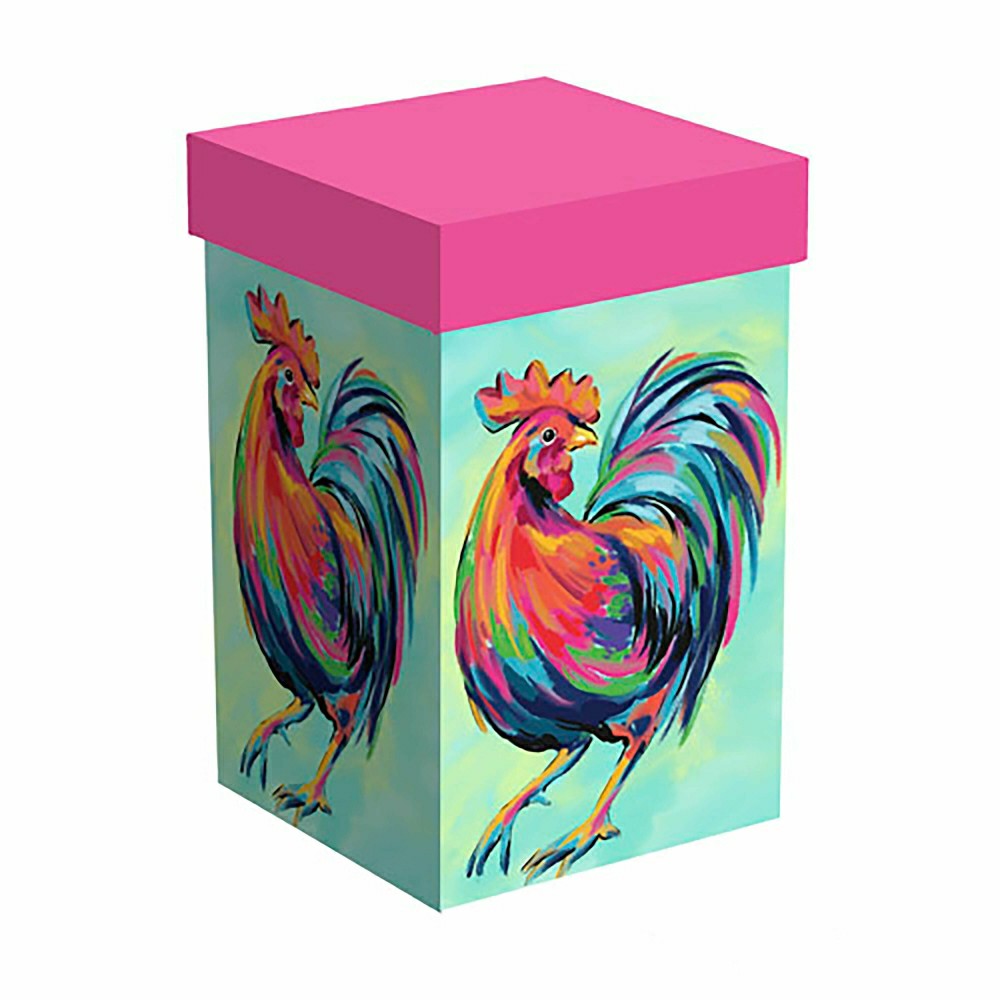 Plow & Hearth Hillside Pasture Travel Cup Ceramic Perfect Cup, Colorful Rooster, 17o
