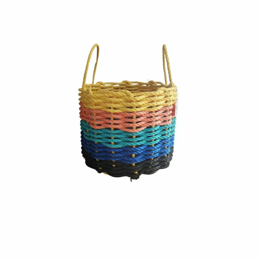 Plow & Hearth Authentic Maine Lobster Rope Storage Basket, Sunset inspired