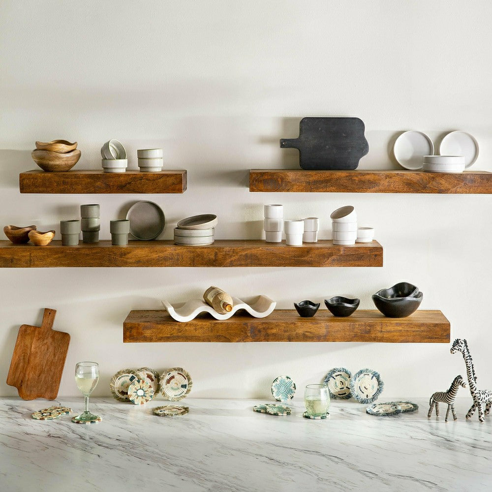Plow & Hearth Rustic Mango Wood Serving Board, Natural