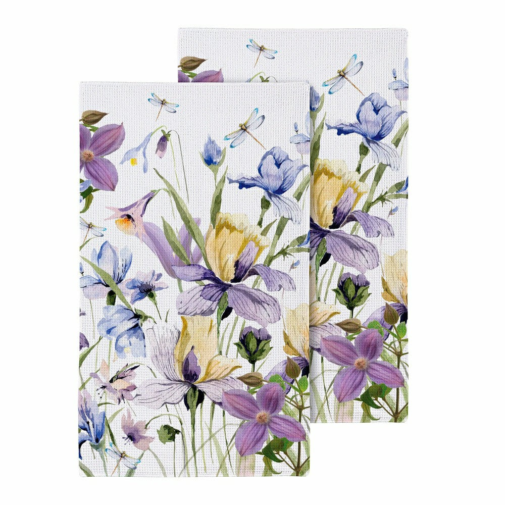 Plow & Hearth Golden Lilac Quick Dry Kitchen Towel, 18" x 30"