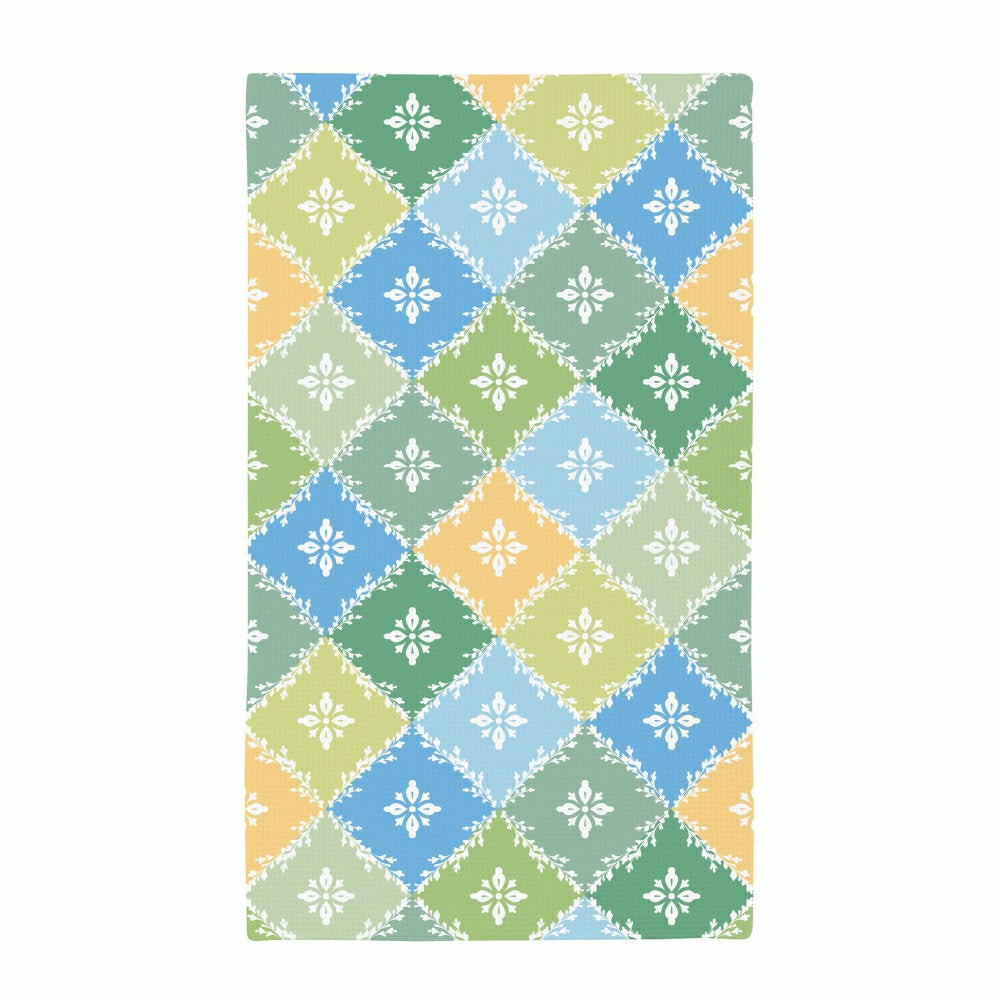Plow & Hearth Cottage Garden Kitchen Towel Quick Dry Waffle Weave Double-Sided, Gard