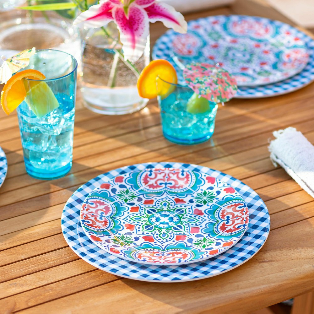 Plow & Hearth Talavera Melamine Salad Plates, Set of 6
