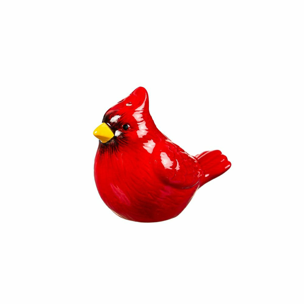 Plow & Hearth Snowbirds Salt and Pepper Shakers Ceramic Cardinal, Set