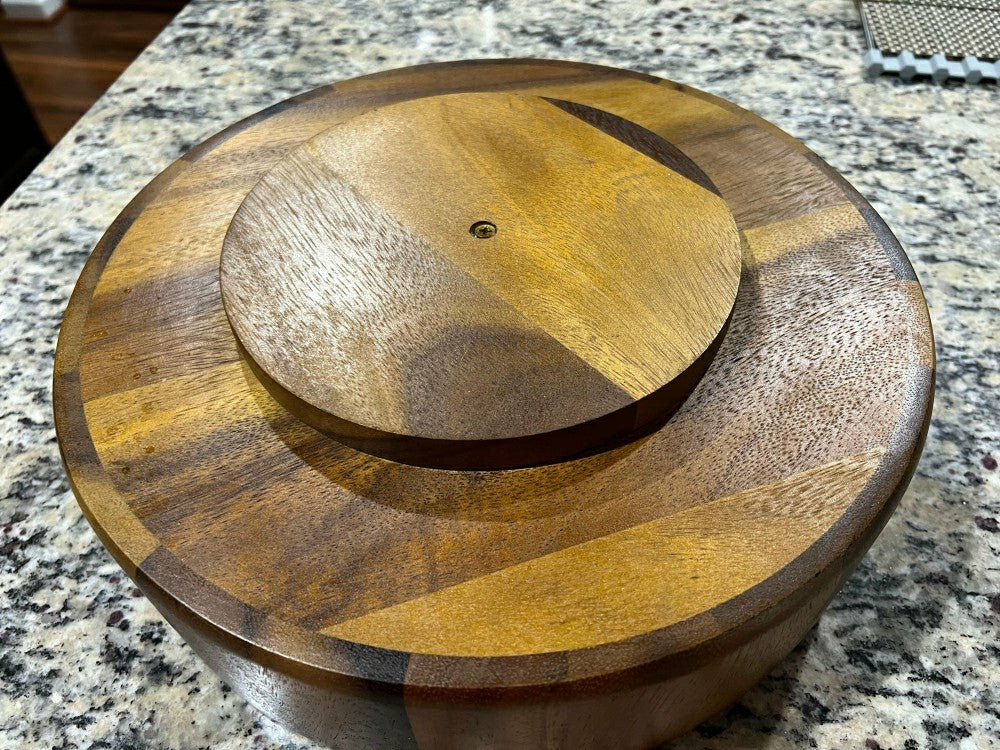 Plow & Hearth Rotating Lazy Susan Divided Round Tray