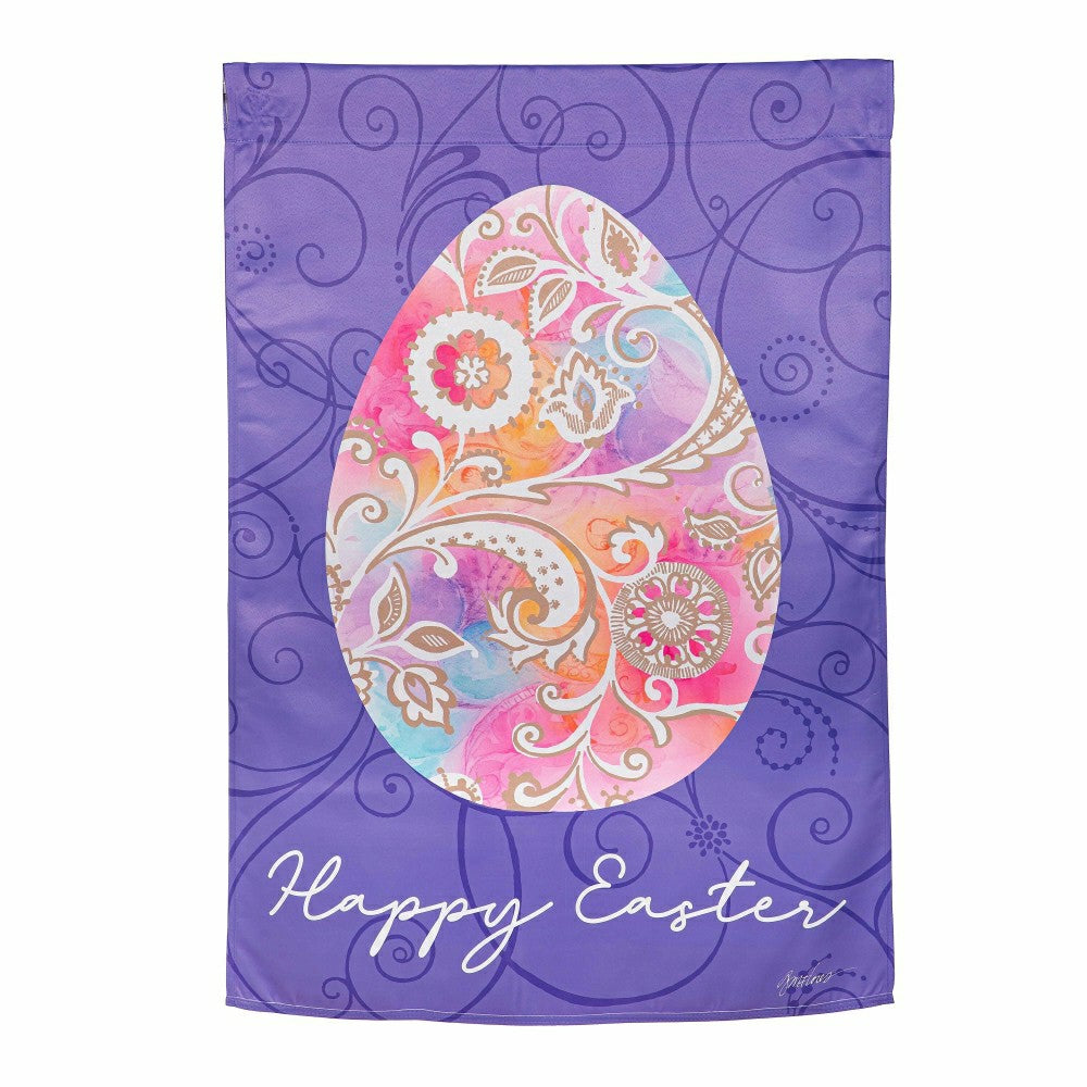 Plow & Hearth Rainbow Egg Suede House Flag