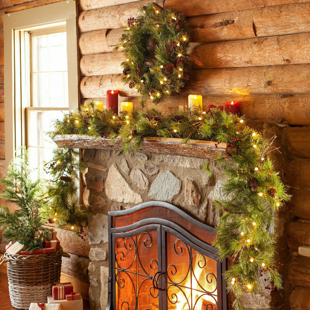 Plow & Hearth Lighted Holiday Garland